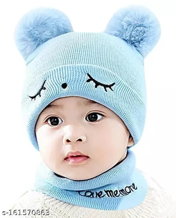 GWSc- 161570859 Tompik Baby Winter Hats & Scarf - Regent St Blue, Free Size