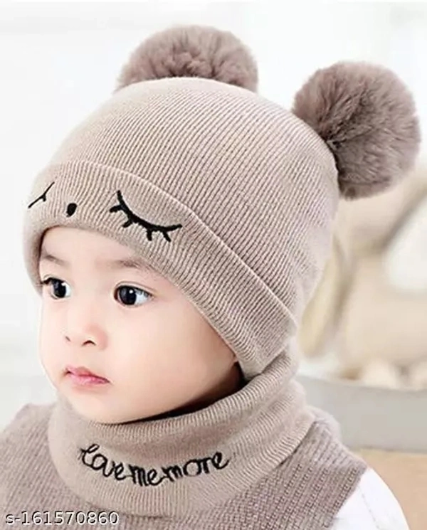 GWSc- 161570859 Tompik Baby Winter Hats & Scarf - Pink Swan, Free Size