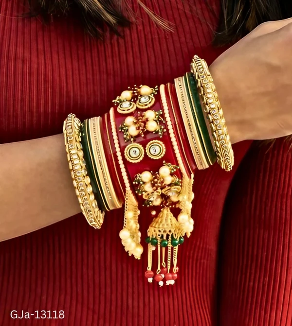 GJa-13118 Trendy Punjabi Chuda,bangles Set  - 2.4