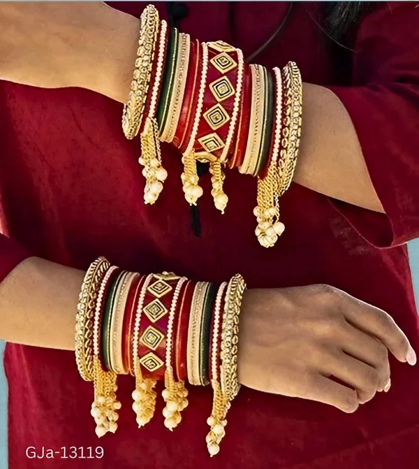 GJa-13119 Traditional Rajasthani Chuda For Dulhan  - 2.6
