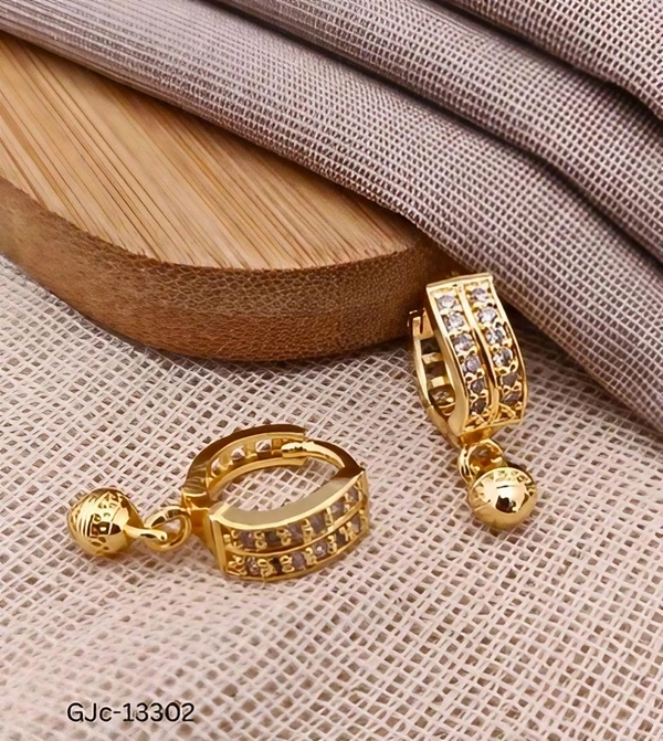 GJc-13302 Earrings & Studs For girls & Women's  - Adjustable