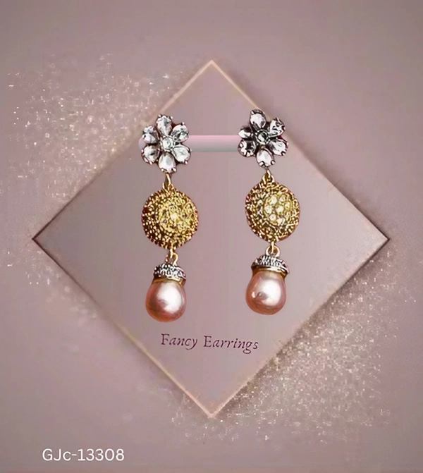 GJc-13308 Classic Earrrings For Girls & Women  - Non-Adjustable