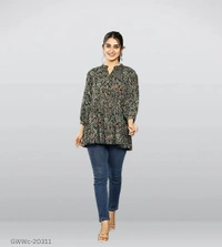 GWWc-20311 Stylish Western Wear Top For Women and Girls - XS