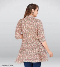 GWWc-20324 Fancy Cotton Fabric Treandy Tops - L