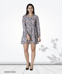 GWWb-20201 Rayon Fit and Flare Western  Dress - L