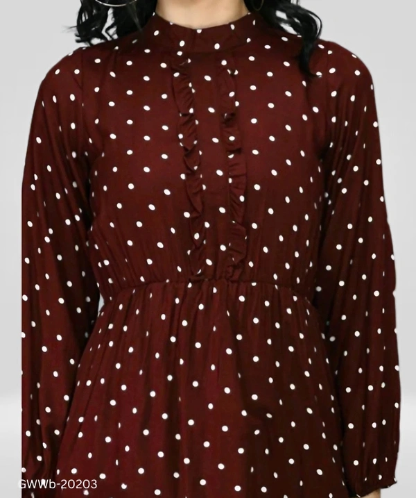 GWWb-20203 Fit And Flare One Piece Dress For Women - XXL