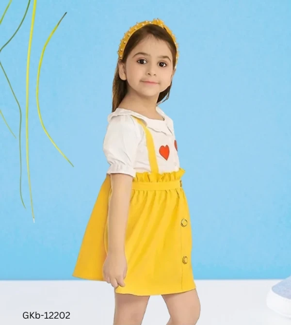 GKb-12202 Stylish Cotton Blend Frock For Girls - 2-3 Years