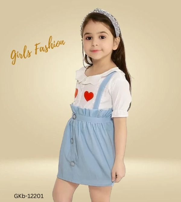 GKb-12201 Half Sleeve Frock For Girls - 3-4 Years
