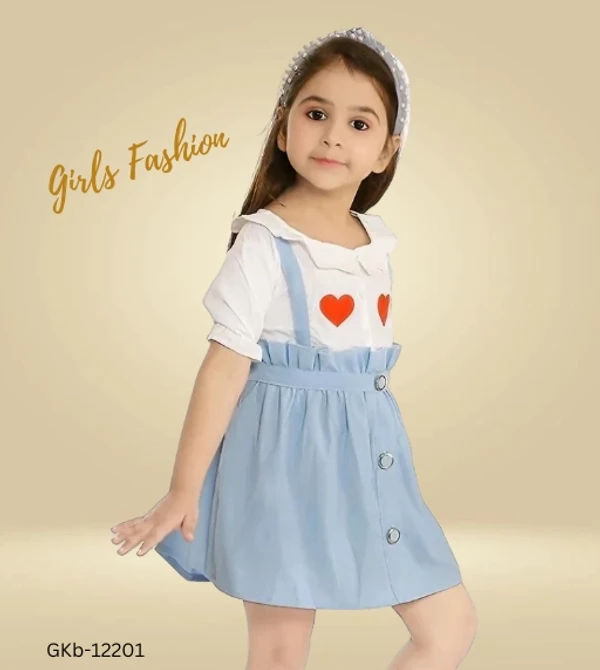 GKb-12201 Half Sleeve Frock For Girls - 4-5 Years