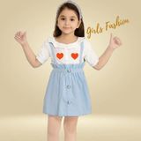 GKb-12201 Half Sleeve Frock For Girls - 4-5 Years