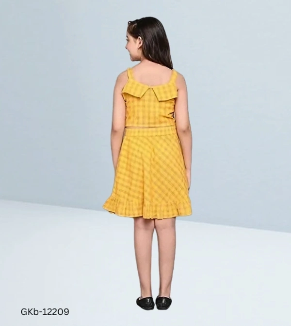 GKb-12209 Stylish Cotton Top & Skirt Set - 9-10 Years