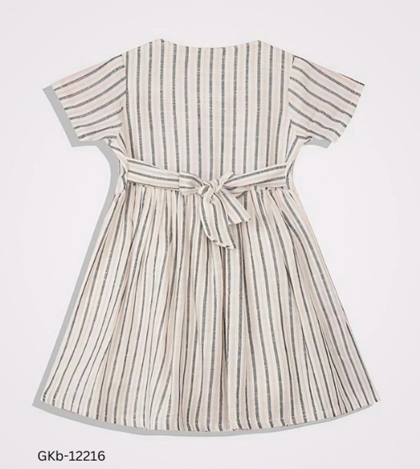 GKb-12216 Cotton Dress For Baby Girls  - 6-12 Months