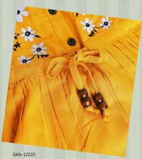 GKb-12222 Casual Embroidery Print Frock For Girls  - 6-7 Years