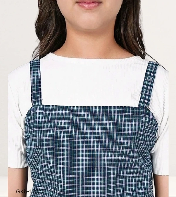 GKb-12227 Printed Cotton Frock For Girls  - 8-9 Years