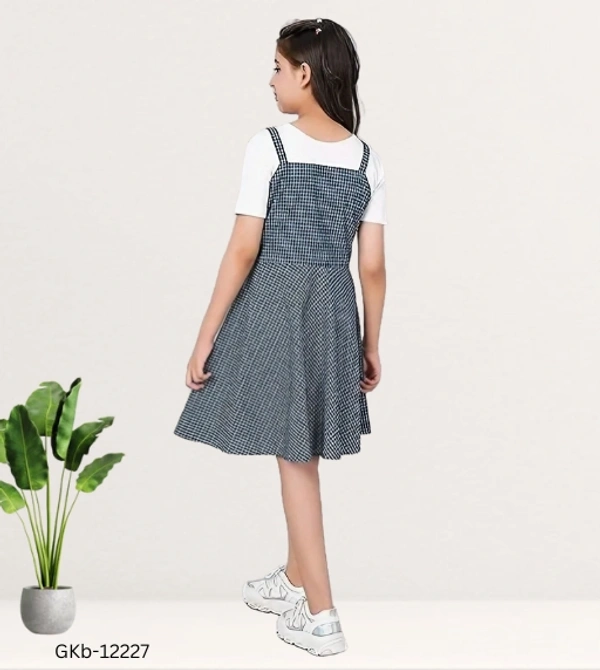 GKb-12227 Printed Cotton Frock For Girls  - 8-9 Years