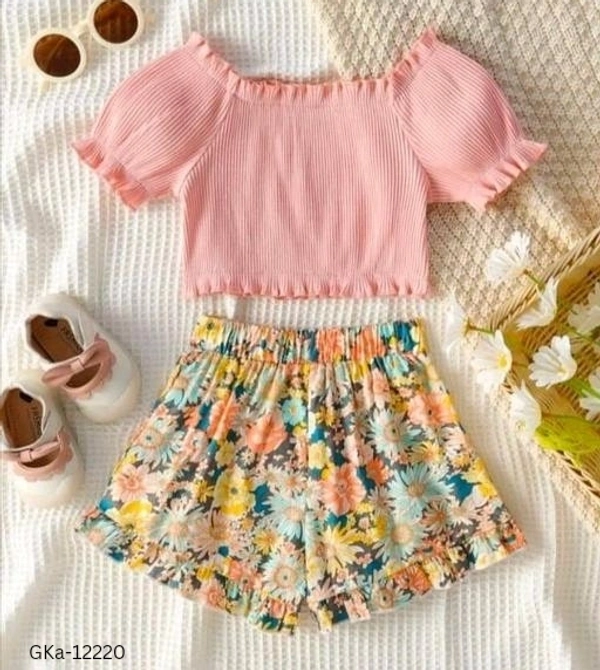 GKb-12220 Trendy Girls Skirt & Tops - 1-2 Years