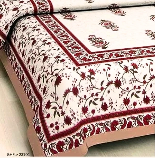 GHFa-23101 Trendy Cotton Double Bedsheets  - Queen
