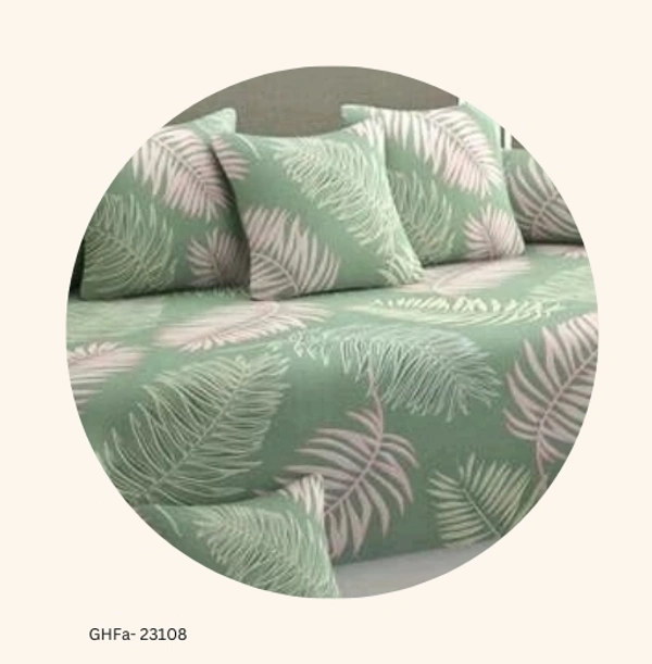 GHFa-23108 Stylish Cotton Bedsheet Set of 8 Pieces  - Free Size
