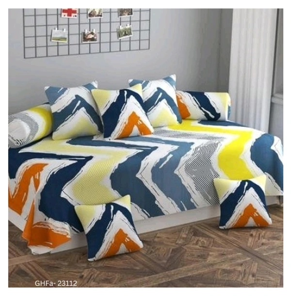 GHFa-23112 Pure Cotton Designer Bedsheet ( Multi Color) - Free Size