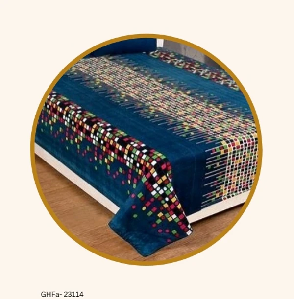 GHFa-23114 3D Bedsheet With 2 Pillow Covers  - Double