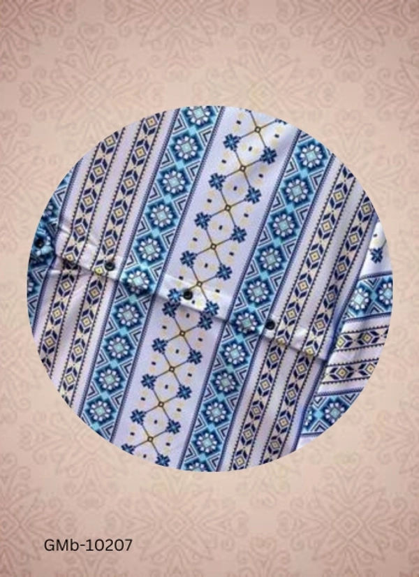 GMb-10207 Trendy Printed Men Shirt - XL