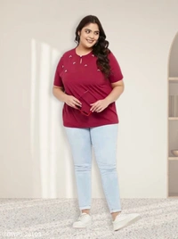 GWPa- 28103 Stylish Women's Embroiderd Top - 4XL