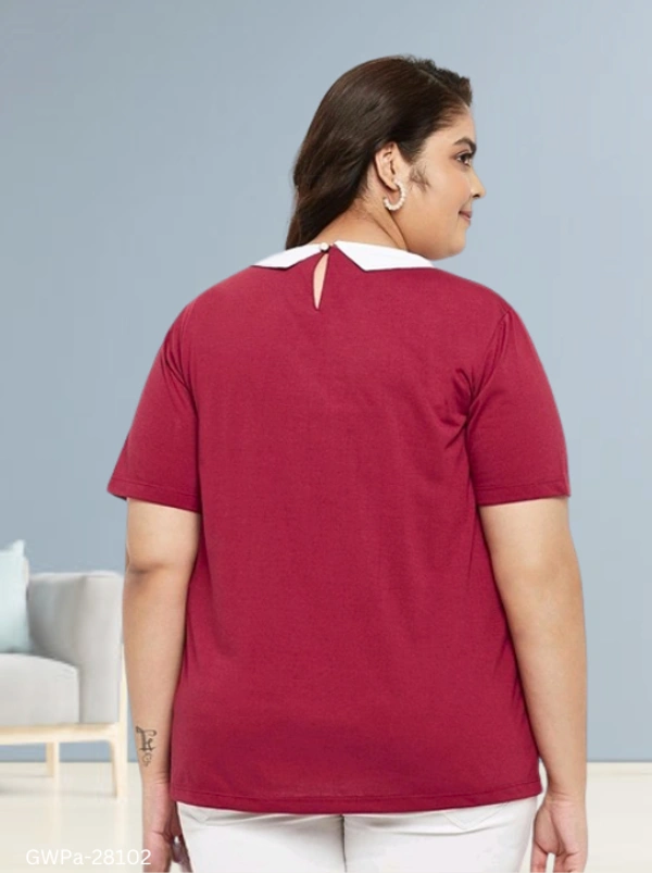 GWPa- 28102 Women's Plus Size Embroiderd Top - 3XL