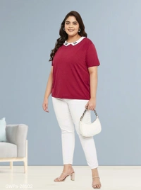 GWPa- 28102 Women's Plus Size Embroiderd Top - 4XL