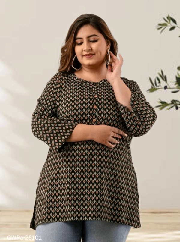 GWPa-28101 Multicolour Plus Size Top  - XXL