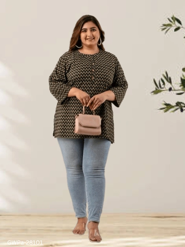 GWPa-28101 Multicolour Plus Size Top  - 4XL