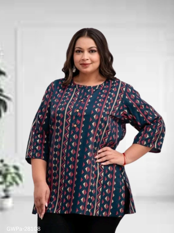 GWPa-28108 Women Rayan Top Plus Size - 6XL