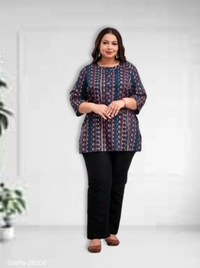 GWPa-28108 Women Rayan Top Plus Size - 6XL
