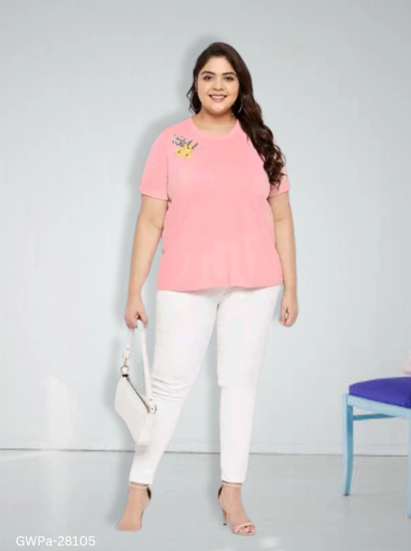 GWPa- 28105 Women's Round Neck Top - 4XL