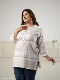 GWPa- 28104 Comfortable Plus Size Tunic for Women - 4XL
