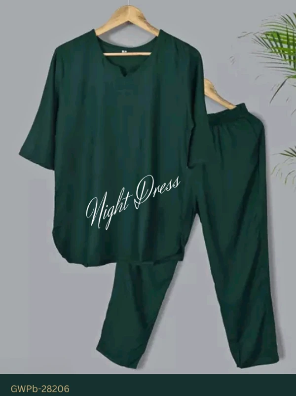 GWPb-28206 Rayon Night Suit For Women & Girls  - XXL
