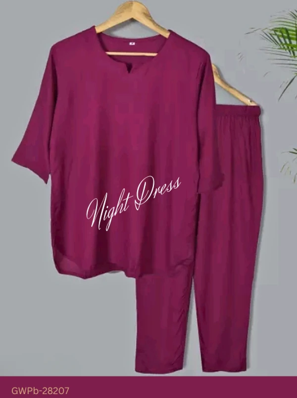 GWPb-28207 Night Suit For Women & Girls  - M
