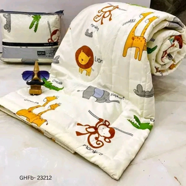 GHFb-23112 Super Soft Reversible Single Bed Comforter/Razai  - Free Size