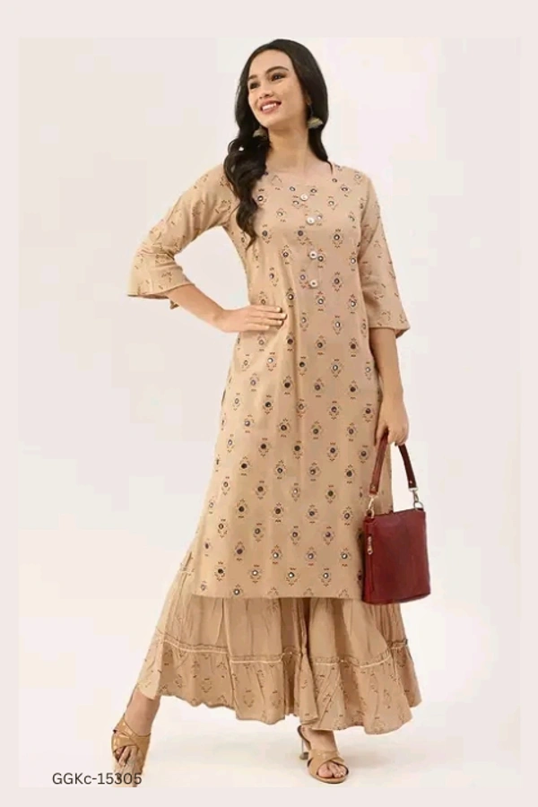 GGKc-15305 Stylish Women Kurta & Sharara Set - M