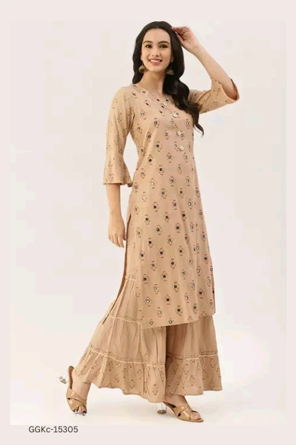 GGKc-15305 Stylish Women Kurta & Sharara Set - XXL