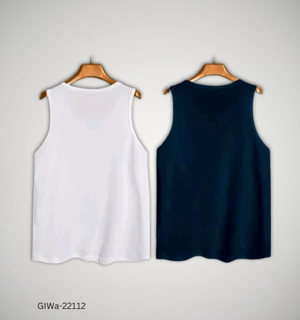GIWa-22112 Printed Cotton Men's Vest - M