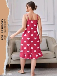 GTCa-24107 Trendy Short Cami Nighty Dress  - L