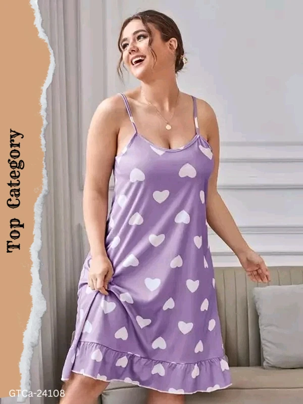 GTCa-24108 Stylish Short Cami Nighty Dress  - XXL