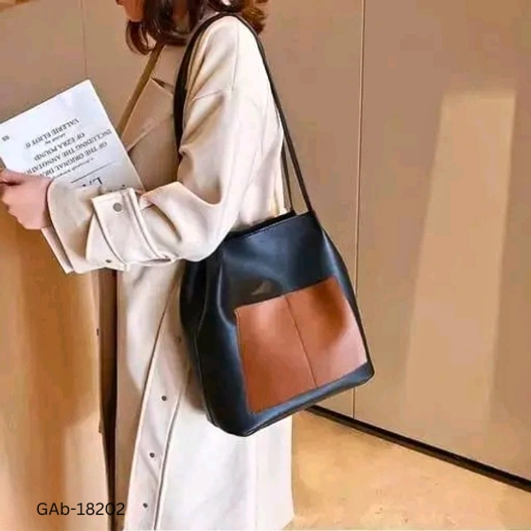 GAb-18202 Premium Handbag Black for Women & Girls 