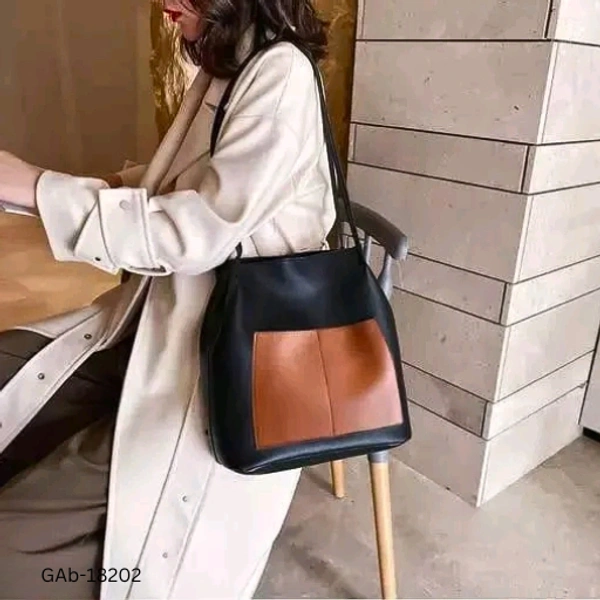 GAb-18202 Premium Handbag Black for Women & Girls 