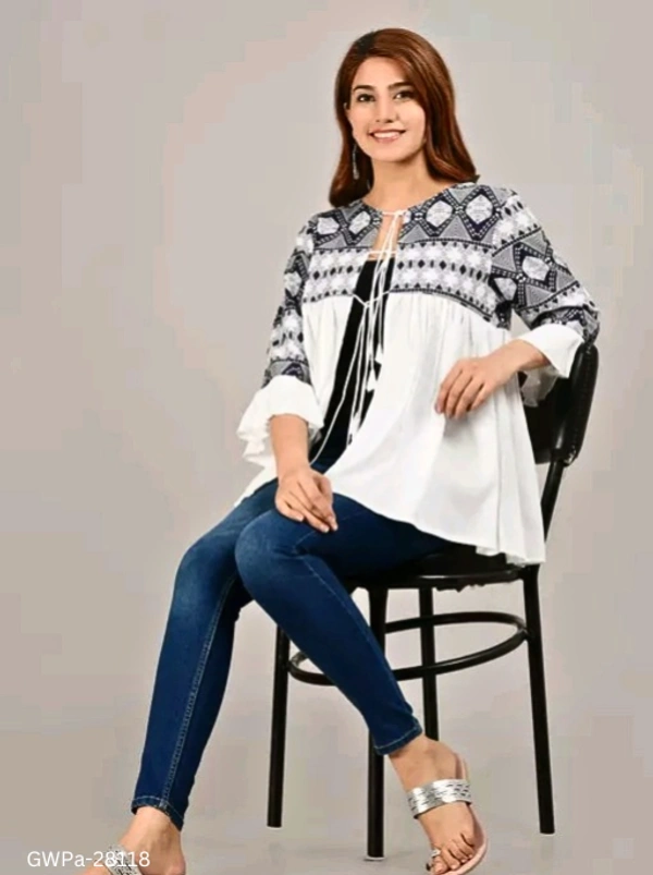 GWPa-28118 Viscose Rayon Top - 3XL