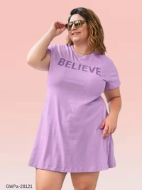 GWPa-20121 Cotton Extra Long Top  - 8XL