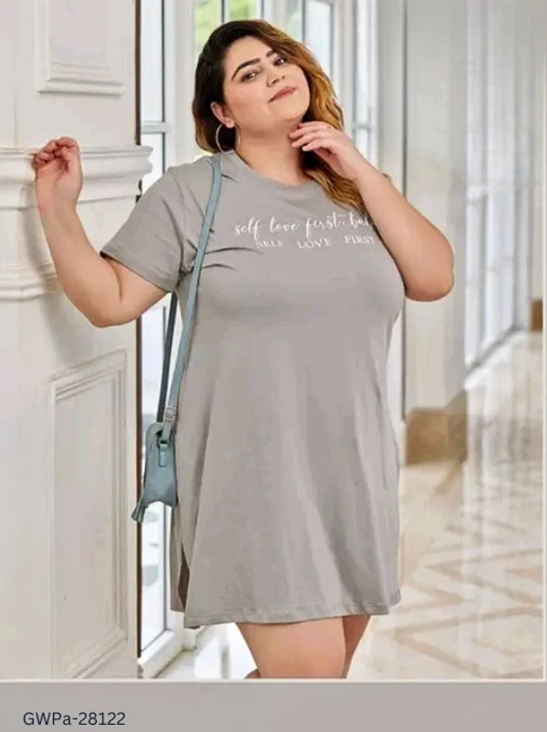 GWPa-28122 Stylish Cotton Fabric Long Top - 10XL