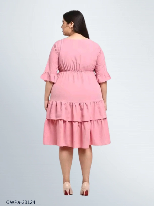GWPa-28124 Women's Pink Dress - XXL
