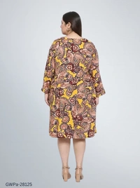 GWPa-28125 Multicolor Women Viscose Dress - 5XL