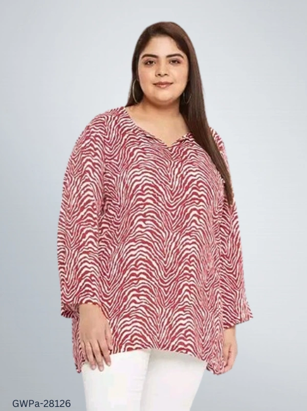 GWPa-28126 Rayon Printed Tops For Women  - 5XL